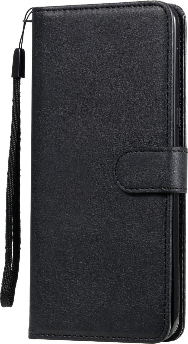 Mobigear Telefoonhoesje geschikt voor LG V60 ThinQ Hoesje | Mobigear Premium Bookcase Portemonnee | Pasjeshouder voor 2 Pasjes | Telefoonhoesje voor Pinpas / OV Kaart / Rijbewijs - Zwart