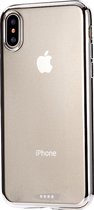 Mobigear Hoesje geschikt voor Apple iPhone XS Max Telefoonhoesje Flexibel TPU | Mobigear Royal Backcover | iPhone XS Max Case | Back Cover - Transparant /Zilver | Transparant,zilver