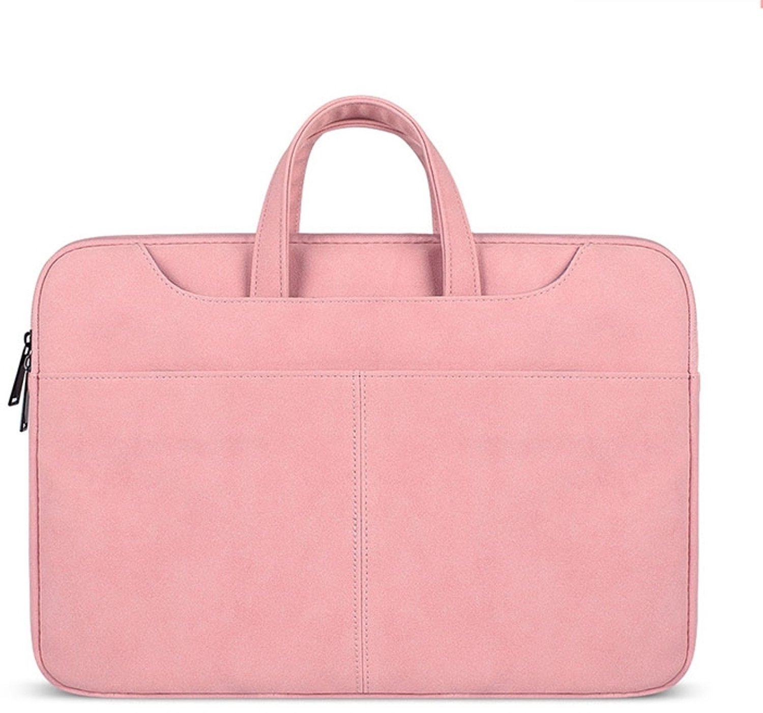 Mobigear Sand - Laptop Aktetas 13 - 14 inch Laptoptas + Handvat - Roze
