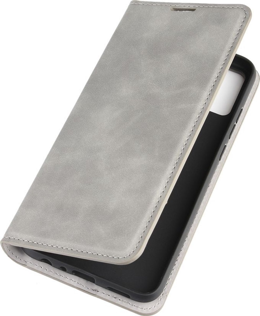 Mobigear Telefoonhoesje geschikt voor HONOR 9X Lite Hoesje | Mobigear Retro Slim Bookcase Portemonnee | Pasjeshouder voor 3 Pasjes | Telefoonhoesje voor Pinpas / OV Kaart / Rijbewijs - Grijs