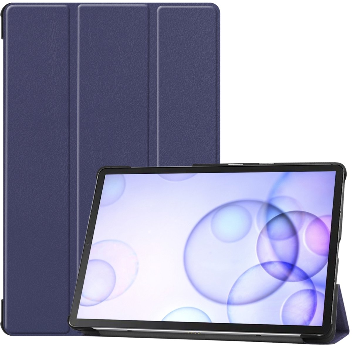 Mobigear Tablethoes geschikt voor Samsung Galaxy Tab S6 Hoes | Mobigear Tri-Fold Bookcase - Donkerblauw
