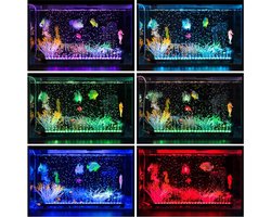 Aquarium LED Verlichting RGB met mogenlijkheid voor Luchtbellen 29 cm – 13 LED’s – Exclusief Luchtpomp – IP68 Onderwater Lamp – Met Afstandsbediening