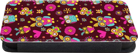 Bookcase pour iPhone 11 Pro Max Bookcase - Filles - Hibou - Chocolat - Motifs - Fille - Enfant - Enfants - Avec compartiments - Étui portefeuille à fermeture magnétique
