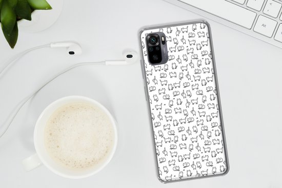 Coque Xiaomi Redmi Note 10 Pro - Meiden - Chat - Motifs - Coque de téléphone en Siliconen -