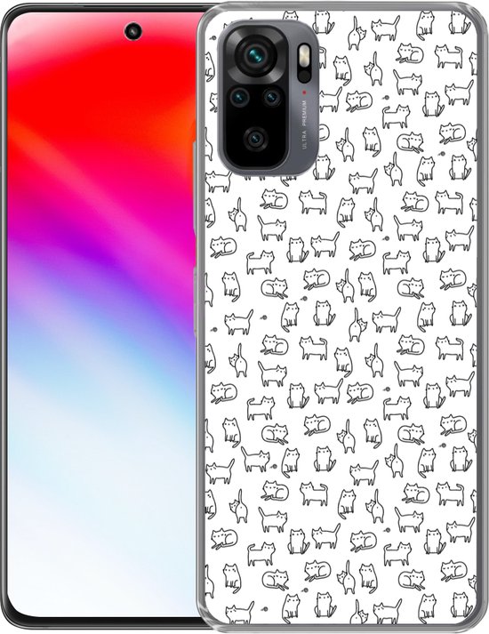 Coque Xiaomi Redmi Note 10 Pro - Meiden - Chat - Motifs - Coque de téléphone en Siliconen -