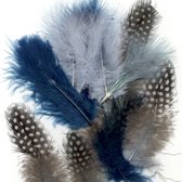 Vaessen Creative Marabou - feathers & guinea fowl - 5-13cm - Ocean