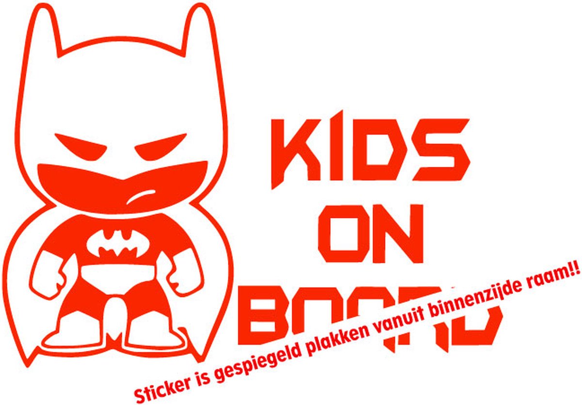 Autotoebehoren - Stickerloods Kids on Board sticker -autoraamsticker- On Board sticker 15x11cm