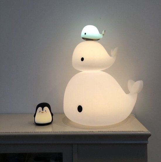 Filibabba - Nachtlampje Baby en Kinderen Led - Christian The whale - Maat 30 cm van Filibabba — afbeelding 5