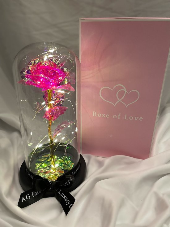 AGLuxurygifts - galaxy rose - Moederdag cadeautje - valentijnsdag - luxe - glas - led - verrassing  - liefde - Moedersdag