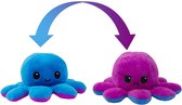 Omkeerbaar Octopus Knuffel | Stemming Pluche | Reversible | Inside Out | Speelgoed | Blauw | Paars | 1 Stuk