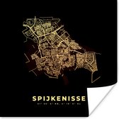 Poster Spijkenisse - Plattegrond - Kaart - Stadskaart - Nederland - 50x50 cm