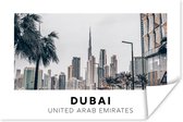 Poster Dubai - Skyline - Palmboom - 60x40 cm