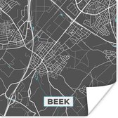 Poster Beek - Blauw - Plattegrond - Stadskaart - Kaart - 75x75 cm