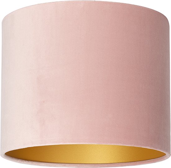 Uniqq Lampenkap velours roze Ø 30 cm - 20 cm hoog