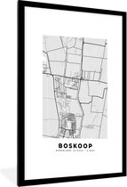 Fotolijst incl. Poster - Boskoop - Plattegrond - Stadskaart - Kaart - 60x90 cm - Posterlijst