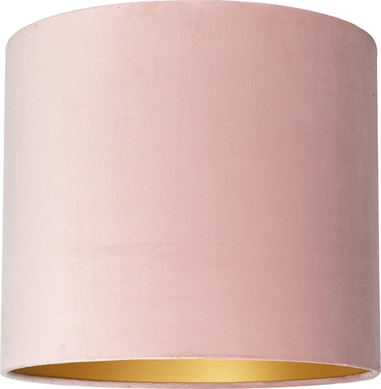 Uniqq Lampenkap velours roze Ø 40 cm - 40 cm hoog