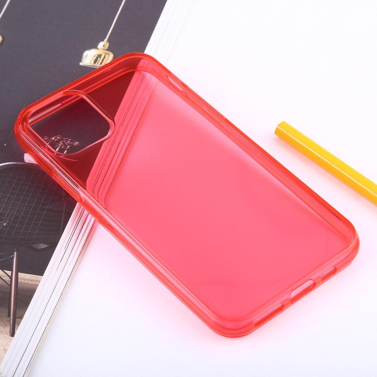 Mobigear Hoesje geschikt voor Apple iPhone 11 Pro Max Telefoonhoesje Flexibel TPU | Mobigear Colors Backcover | iPhone 11 Pro Max Case | Back Cover - Rood
