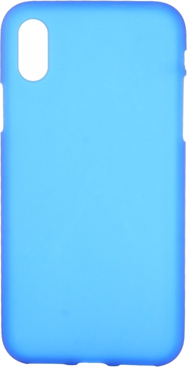 Mobigear Hoesje geschikt voor Apple iPhone XS Max Telefoonhoesje Flexibel TPU | Mobigear Colors Backcover | iPhone XS Max Case | Back Cover - Blauw