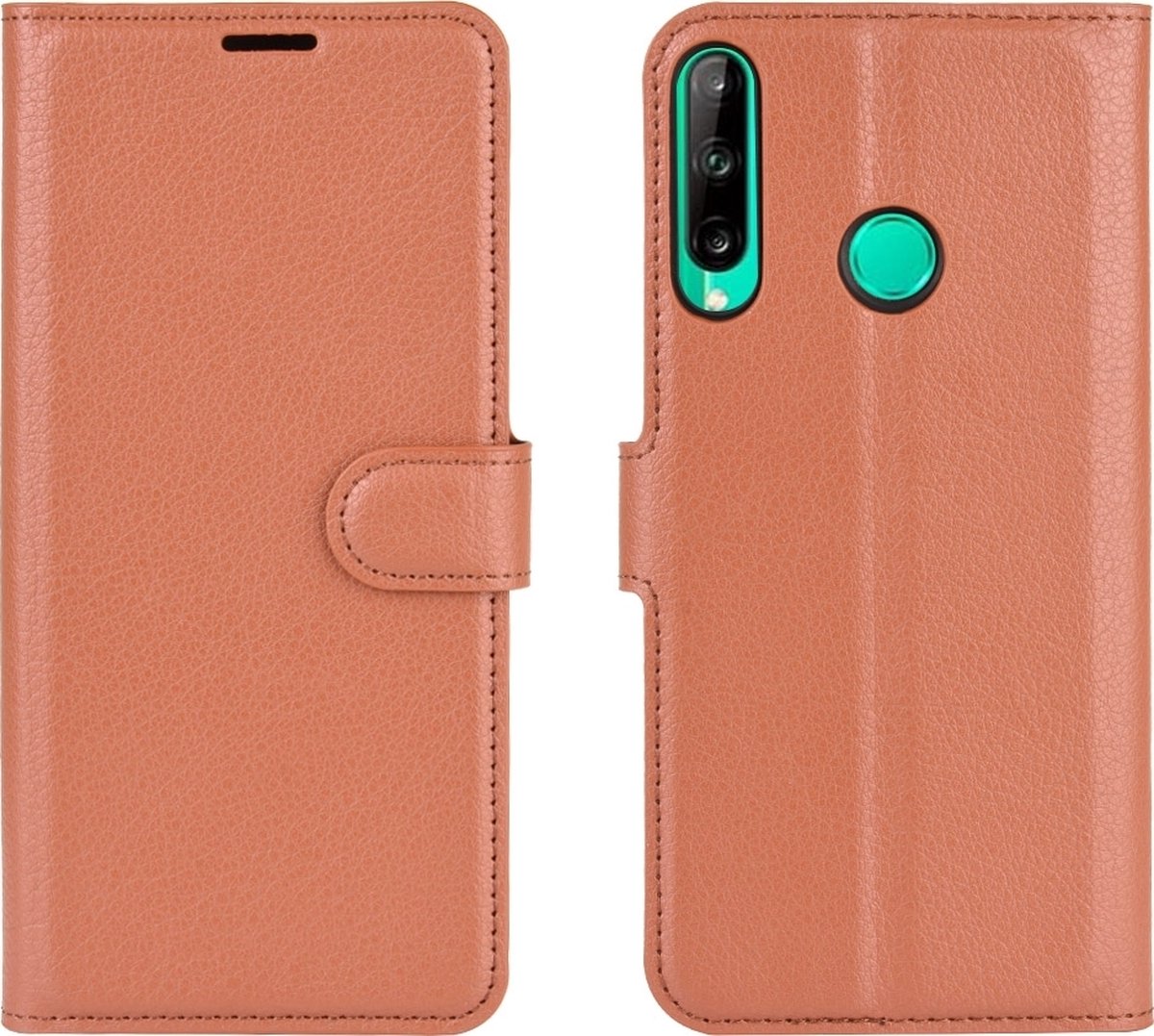 Mobigear Telefoonhoesje geschikt voor Huawei P40 Lite E Hoesje | Mobigear Classic Bookcase Portemonnee | Pasjeshouder voor 3 Pasjes | Telefoonhoesje voor Pinpas / OV Kaart / Rijbewijs - Bruin