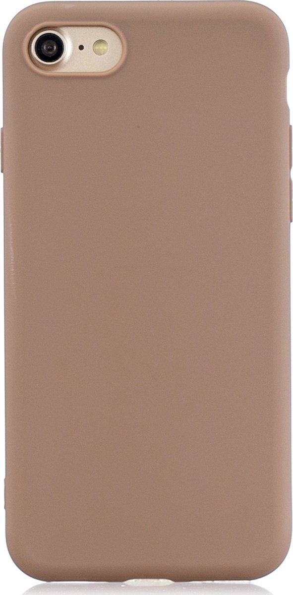 Mobigear Hoesje geschikt voor Apple iPhone SE (2020) Telefoonhoesje Flexibel TPU | Mobigear Colors Backcover | iPhone SE (2020) Case | Back Cover - Bruin