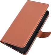 Mobigear Telefoonhoesje geschikt voor LG V60 ThinQ Hoesje | Mobigear Classic Bookcase Portemonnee | Pasjeshouder voor 3 Pasjes | Telefoonhoesje voor Pinpas / OV Kaart / Rijbewijs - Cognac