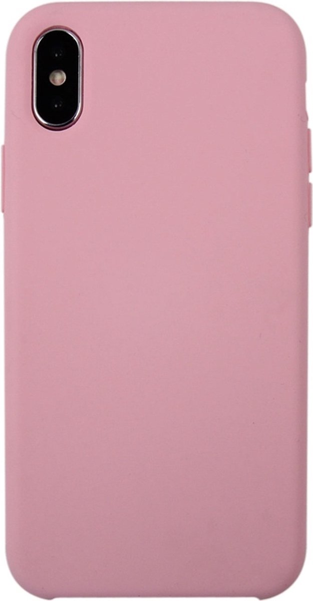 Mobigear Hoesje geschikt voor Apple iPhone X Siliconen Telefoonhoesje | Mobigear Colors Backcover | iPhone X Case | Back Cover - Roze