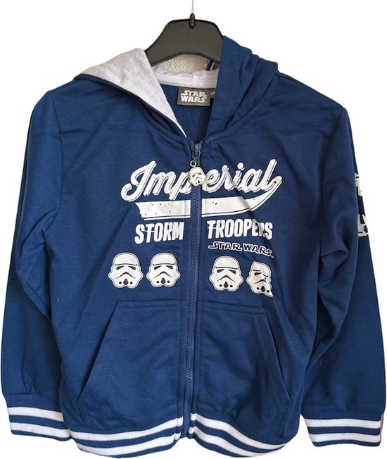 Star Wars Stormtrooper ( zomer ) hoodie / sweatvest / jas / vest, blauw, maat 116