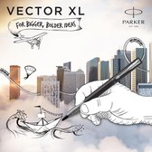 Parker roller Vector XL, fijn, in giftbox, zwart