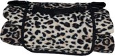 Picknick kleed PADDY oprolbaar panter print - Zwart / Bruin - Polyester - 130 x 150 cm - Picknick - Kleed - Picknickplaid - Lente - Zomer - Eten