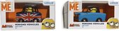 Minions - Despicable Me - Kevin - Auto - Die Cast - 3+ jaar - 2 pack - Auto's - Engelse vlag