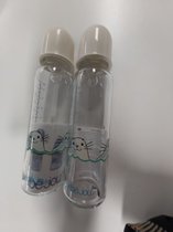 Bebe jou - Fles 2 pack  - Papfles - Glas - 240ml - Zeehond