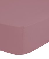 hoeslaken 90x220cm katoen-satijn stoffig roze