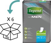 6 pakken Depend For Men Guards - 6 x 14 stuks - 84 incontinentie verbanden