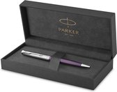 Parker Sonnet | balpen | metaal en violette lak met palladium afwerkings | medium penpunt | zwarte inkt | Geschenkverpakking