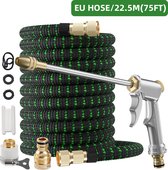 BRGOOD Flexibele Tuinslang Tuinslangen Slang-tot 22.5 Meter-Waterslang-Tuinsproeier-met Spuitpistool en Rubber-ringen-voor bewatering en reiniging