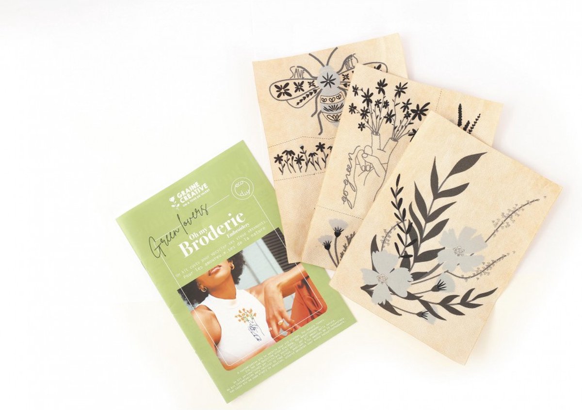 Embroidery kit for clothes - Nature theme