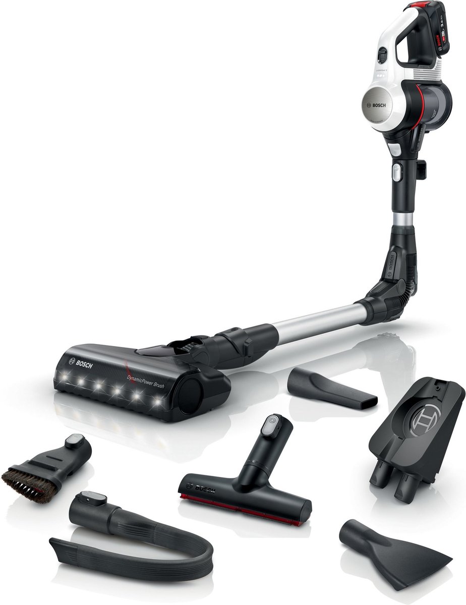 Bosch Unlimited 7 BSS711W - draadloze steelstofzuiger - zakloos - zwart