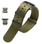 Bracelet de montre Bracelet Nylon - Bracelet Nato - Vert - 22mm