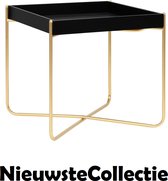Bijzettafel zwart en goudkleurig - goud - tafel - industrieel / modern / vierkant / Luxury collection