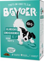Bravoer Bliksems Ondeugende Kip voor Puppy's - Hondenvoer - 4 kilo