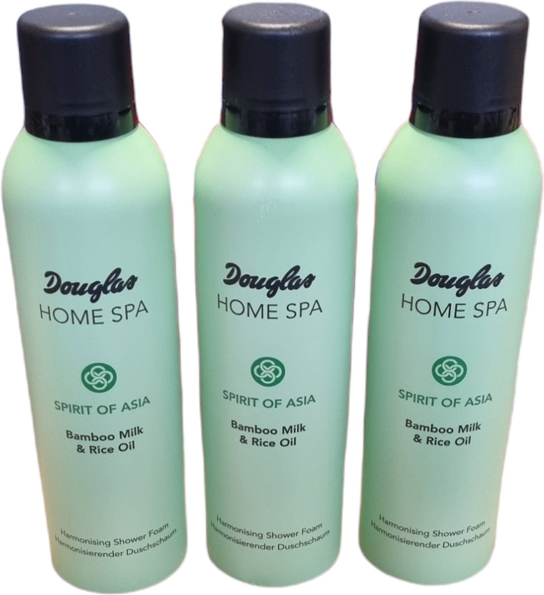 3 stuks Douglas Home spa Spirit of Asia - Bamboo Milk & Rice Oil - Harmonising Shower foam 200 ml