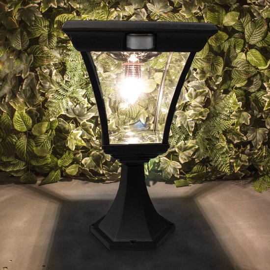 Lampe d'extérieur / lampe de table solaire LED London noir - 2 modes  d'éclairage et