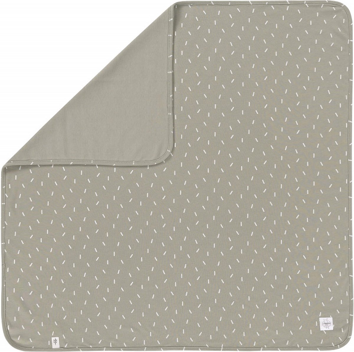 Lassig Interlock GOTS Speckles Olive 80 x 80 cm Wiegdeken 1542023585