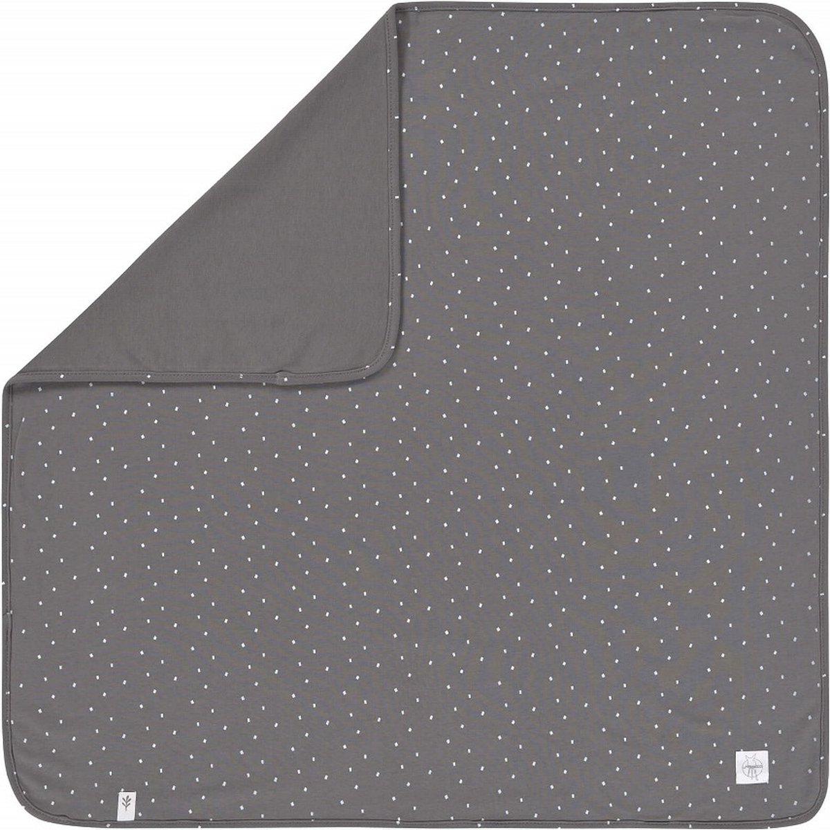 Lassig Interlock GOTS Spots Anthracite 80 x 80 cm Wiegdeken 1542023260