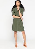 LOLALIZA Rechte jurk - Khaki - Maat 34