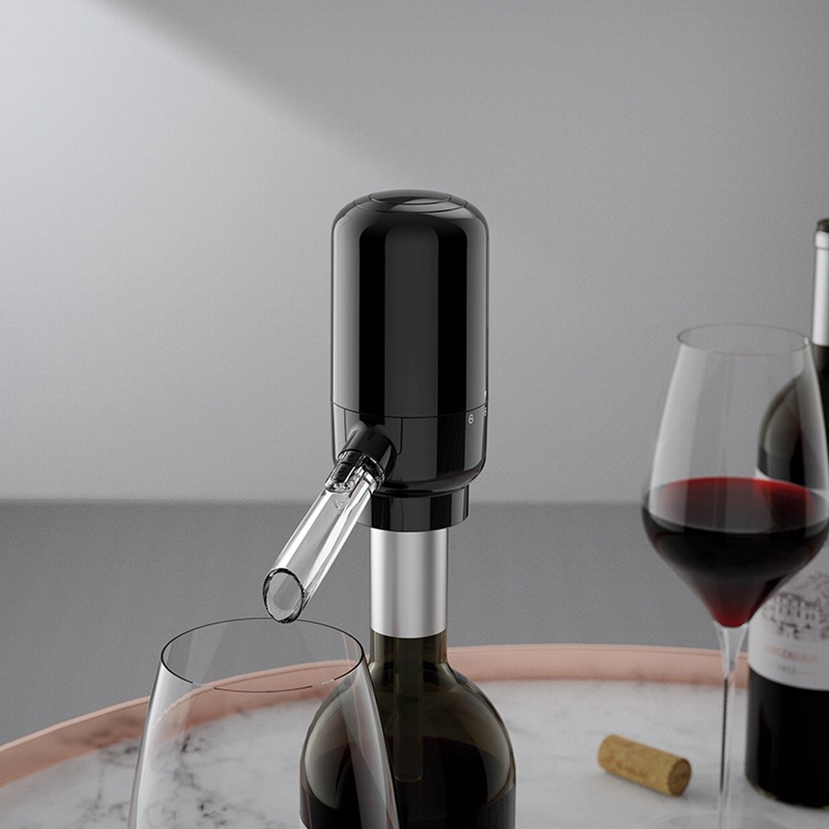 Aérateur de vin électrique, décanteur de vin portable à un bouton