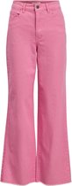 Object Savannah Twill HW Wide Leg Jeans Begonia Pink