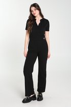 Cassis Dames Jumpsuit met wikkeleffect en juweel - Jumpsuit - Maat 42