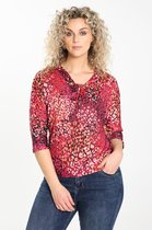 Cassis Dames T-shirt met luipaardprint - T-shirt - Maat 40