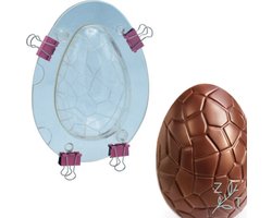ZijTak - Chocolade paasei vorm - Mould - Matrijs - Pasen - Easter - Plastiek - Transparant  - Herbruikbaar